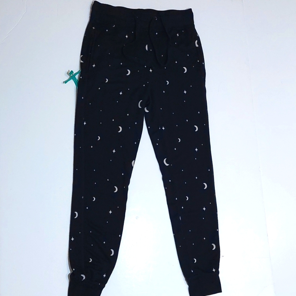 Thread + Supply Celestial Printed Black Sweatpant Joggers, Size XS